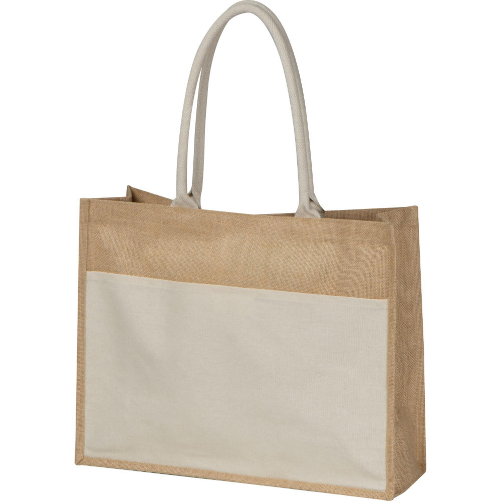 Product image Jutetasche mit Vorfach Werbeartikel