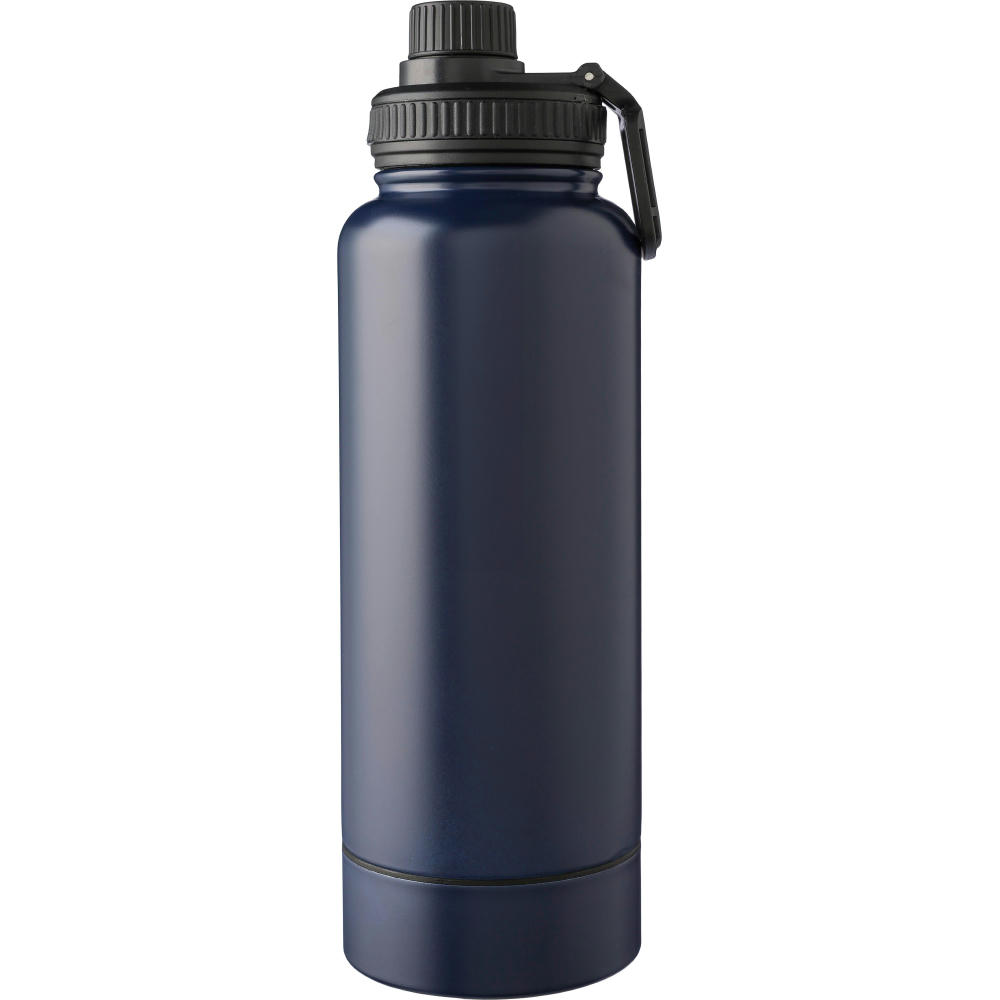 Doppelwandige Edelstahl-Trinkflasche 1000 ml Nathaniel Werbeartikel