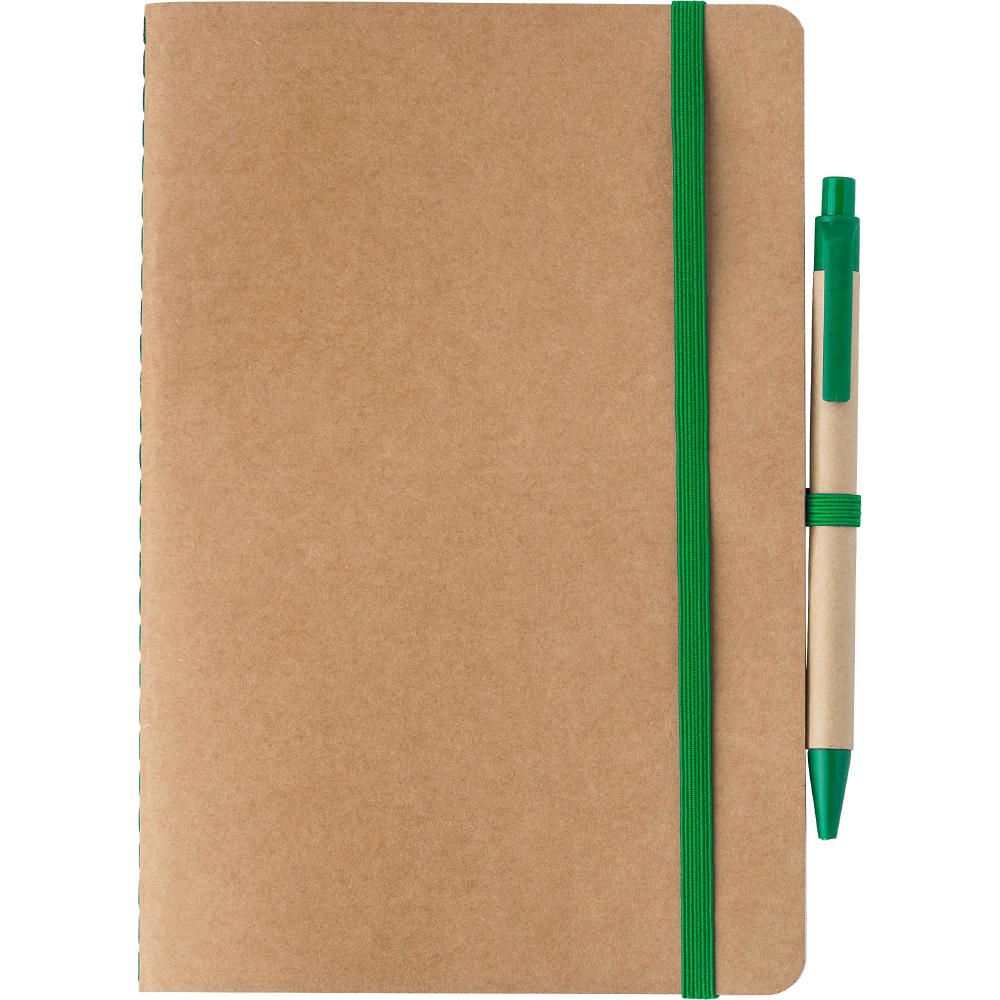 Notizbuch aus recyceltem Karton (A5) Theodore Werbeartikel
