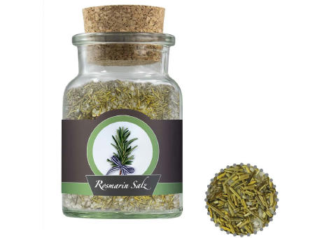 Gewürzmischung Rosmarin-Salz, ca. 90g, Korkenglas Werbeartikel