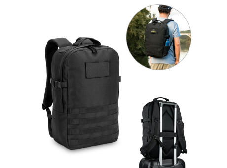 Product image EDINBURGH BPACK. Rucksack im Militärstil aus 600D HD recyceltem Polyester und Innenfutter aus 210D recyceltem Polyester 17.3“ bedrucken