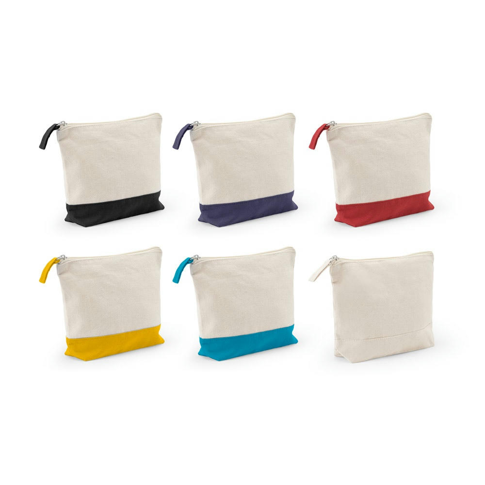 DAPHNE. Kosmetiktasche aus 100 % Baumwolle (340 g/m²), zweifarbig Werbeartikel
