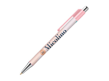 BATAM Kugelschreiber Chrome mit farbigen Akzenten und 4c-Druck all-over bedrucken