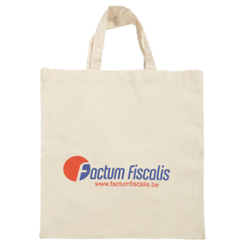 Product image Baumwolltasche naturfarben mit kurzen Henkeln 136 gr/m2 Werbeartikel