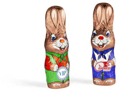 Schoko Osterhase individuell Werbeartikel