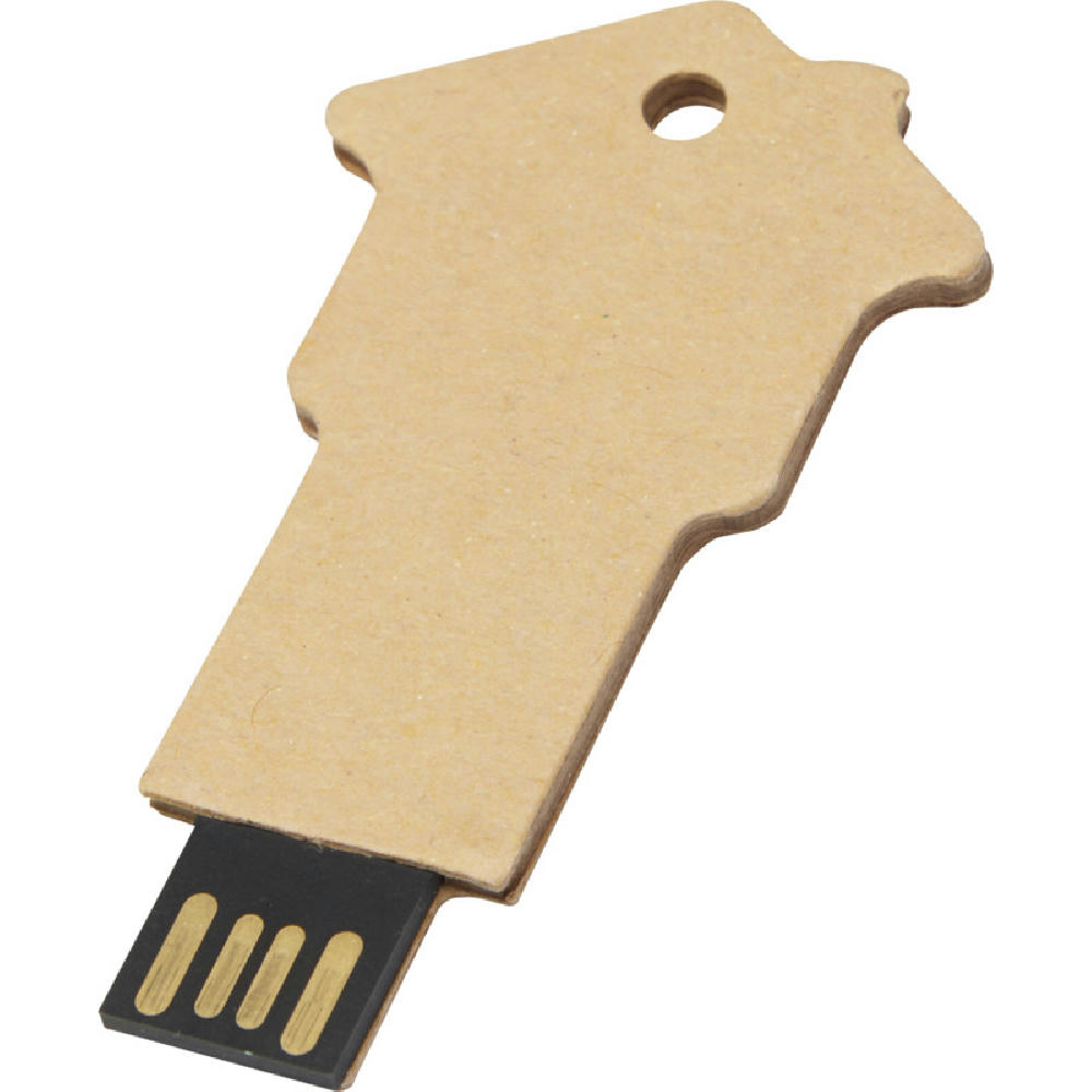 Haus USB-Stick 2.0 aus recyceltem Papier Werbeartikel