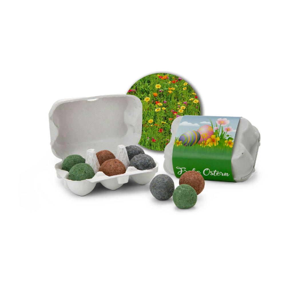 Product image Geschenkartikel / Präsentartikel: Bienenweide im Oster-Eierkarton Blumen Werbeartikel
