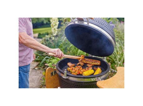 Holz-Grillzange "Opener" mit Kapselheber, 43 cm Werbeartikel