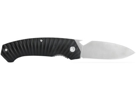 RICHARTZ Ranger 200: Taschenmesser mit schwarzem Griff von der Rückseite – Taschenmesser mit Gravur Ihres Logos