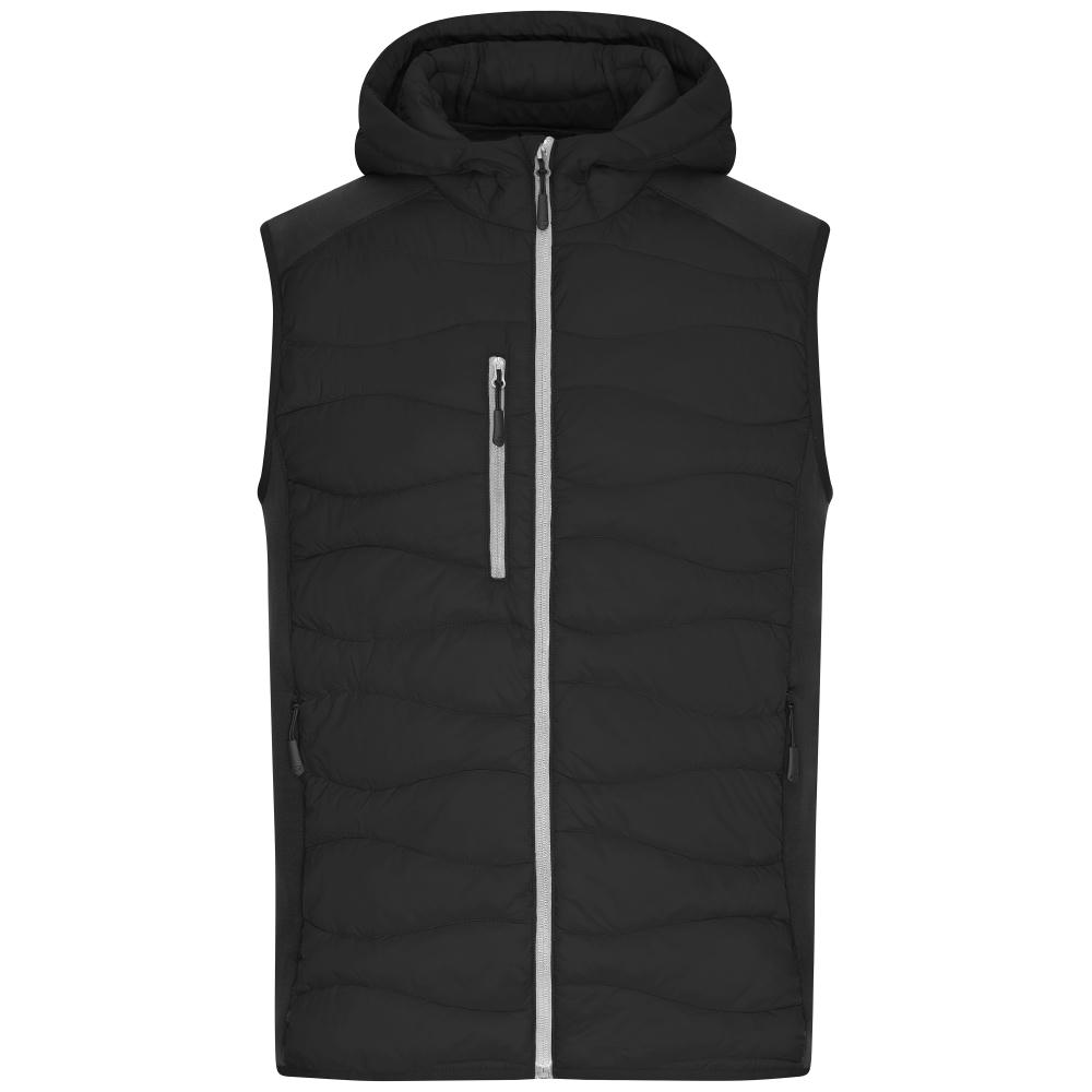 Product image Men's Hybrid Vest - Sportliche Weste mit Kapuze im attraktiven Materialmix Werbeartikel