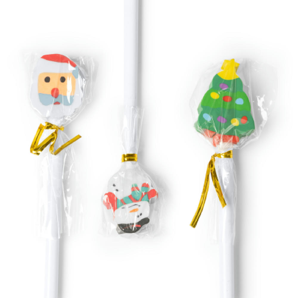 NUSS Bleistift mit Weihnachtsdesign. Werbeartikel