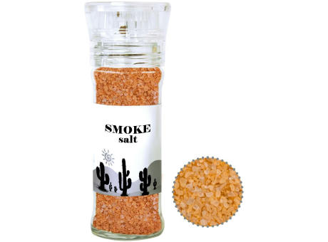 Product image Gewürzmischung Rauch-Salz grob, ca. 90g, transparente Gewürzmühle Werbeartikel