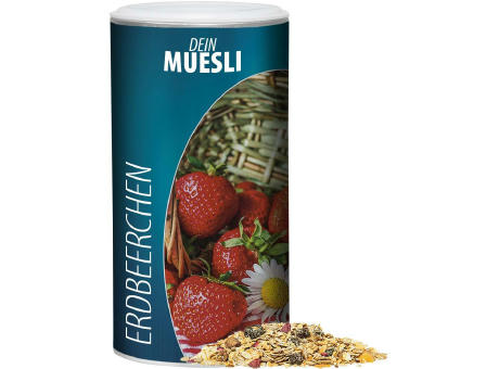 Product image Müsli Erdbeerchen, ca. 150g, Pappdose Medium Werbeartikel