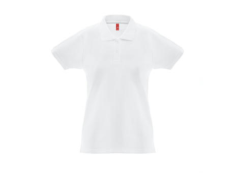Product image THC MONACO WOMEN WH. Kurzarm-Poloshirt für Damen aus kardierter Baumwolle Werbeartikel