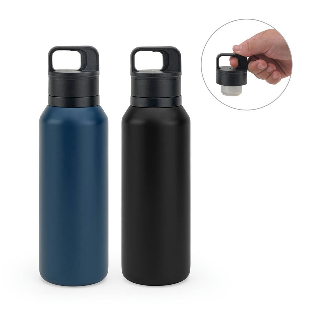NICKLAUS. Edelstahlflasche (91% recycelt) mit vakuumisolierter Doppelwand 590 mL Werbeartikel