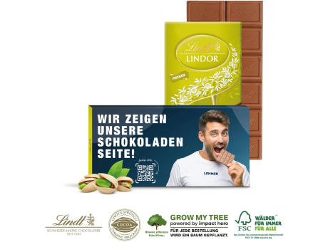 PREMIUM SCHOKOLADE LINDT LINDOR PISTAZIE Werbeartikel