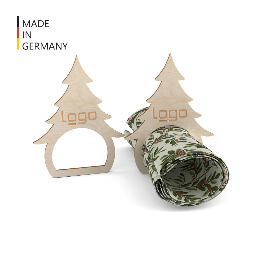 Product image Serviettenring "Tannenbaum" 4-er Set (FSC® zertifiziert) Werbeartikel