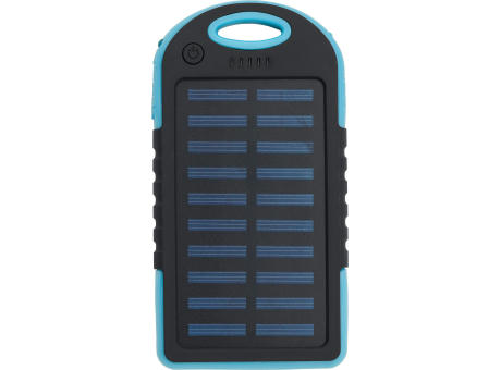 Gummierte ABS Solar-Powerbank Arin Werbeartikel