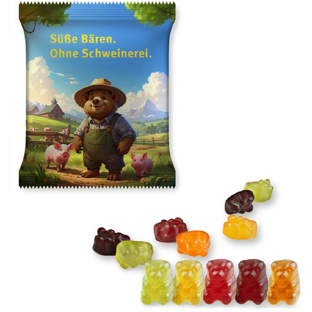 Product image Gummibärchen ohne Gelatine, ca. 15g, Midi-Tüte Werbeartikel