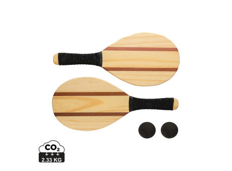 Product image Frescobol Tennis-Set aus Holz Werbeartikel