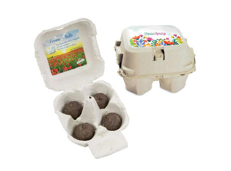 Product image Das Grüne vom Ei - Flower-Ball Box - Sommerblumenmischung Werbeartikel