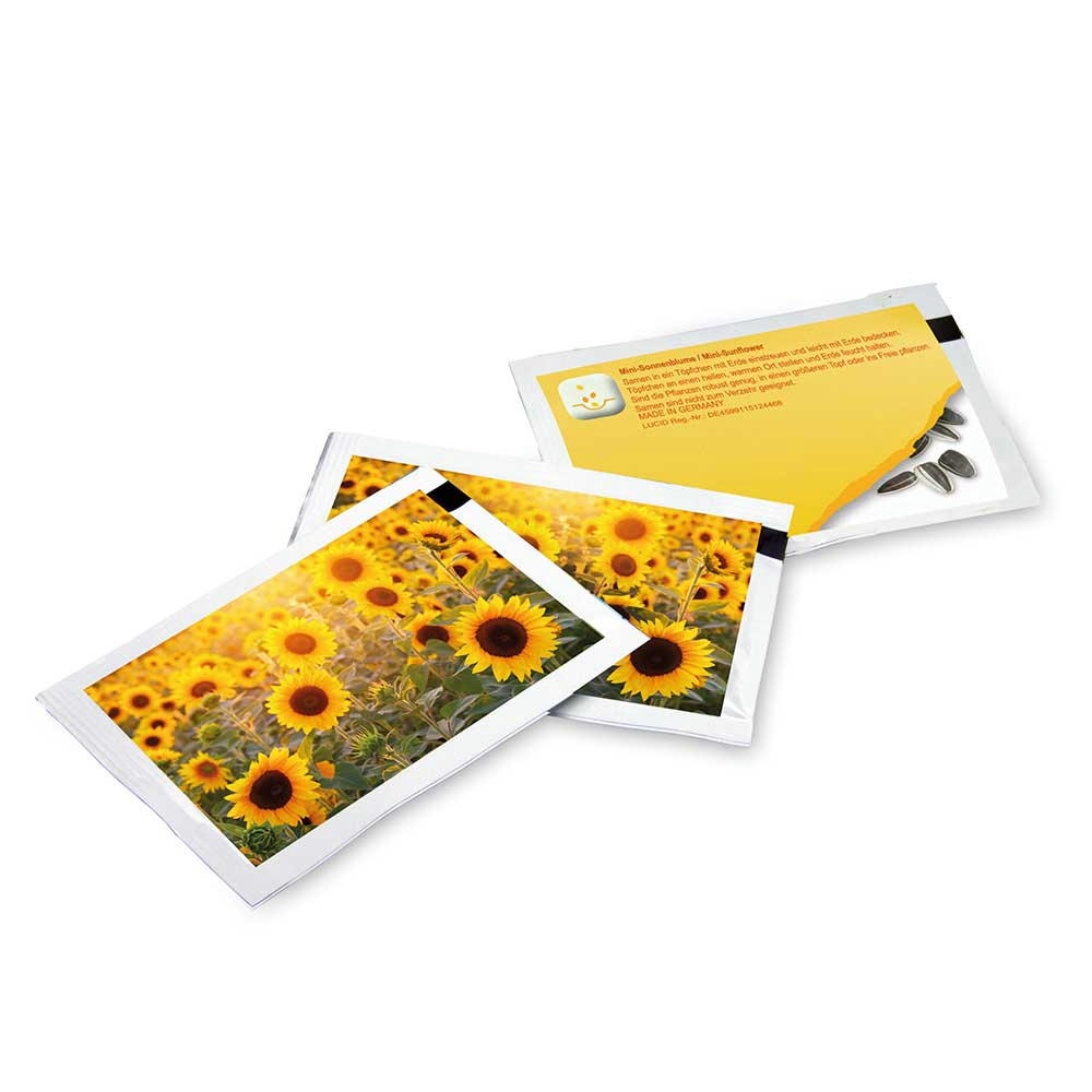 Product image Samen-Briefchen - Standardmotiv - Sonnenblume Werbeartikel