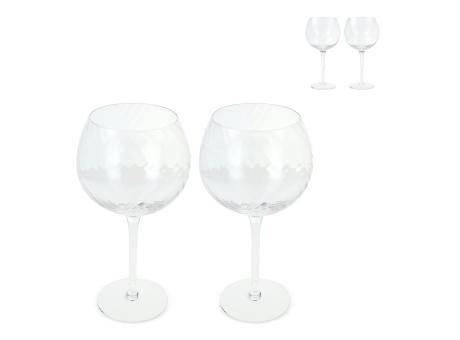 Byon Opacity 2er-Set Weingläser mit stilvollem Glasmuster 470ml Werbeartikel