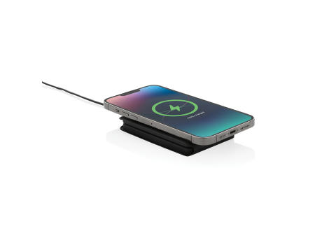 Swiss Peak 15W 3-in-1 magnetischer Wireles Charger aus rPU Werbeartikel