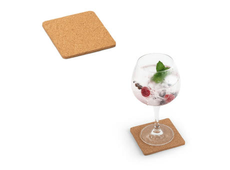GARCIA. Glasuntersetzer aus Kork Werbeartikel