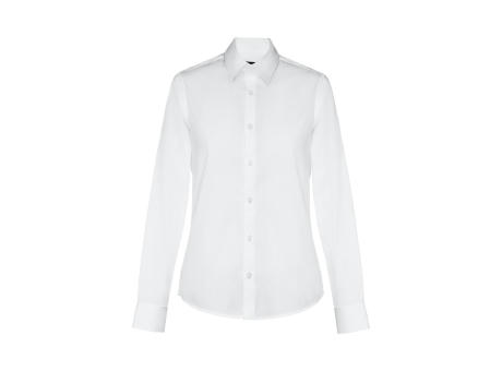 Product image THC PARIS WOMEN WH. Langärmeliges Popeline-Hemd für Frauen. Weiße Farbe Werbeartikel