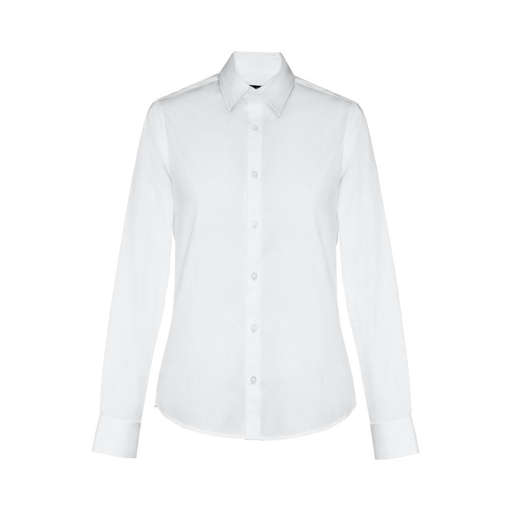 Product image THC PARIS WOMEN WH. Langärmeliges Popeline-Hemd für Frauen. Weiße Farbe Werbeartikel