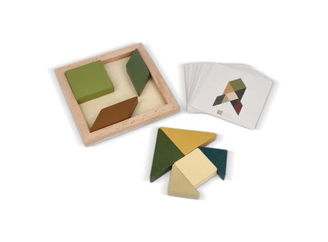 InSideOut Holz-Tangram think IQ puzzle Werbeartikel