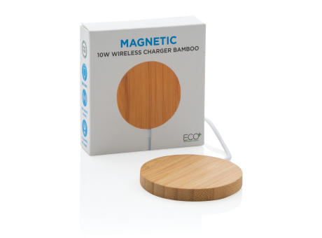 10W Bambus magnetischer Wireless Charger Werbeartikel