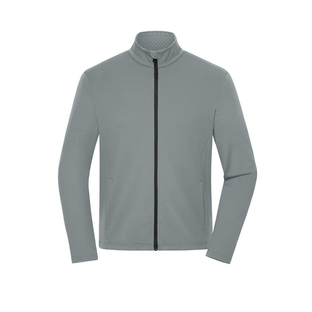 Men's Sports Structured Fleece Jacket  GRS - Stretchfleecejacke aus recyceltem Polyester für Sport und Freizeit Werbeartikel
