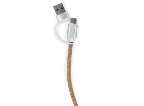  Cork 3 in 1 PD charging &amp; data cable Werbeartikel