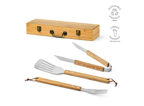 Turner Barbecue Set Bambus  Werbeartikel