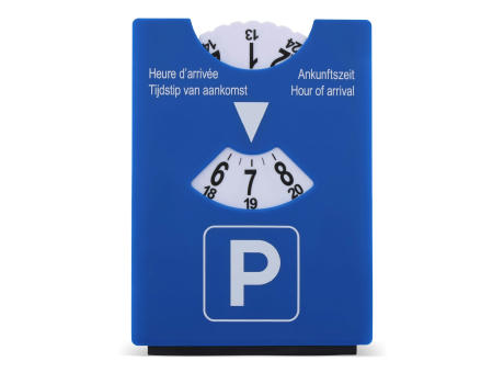 Parkscheibe mit Eiskratzer blau oder grün Werbeartikel