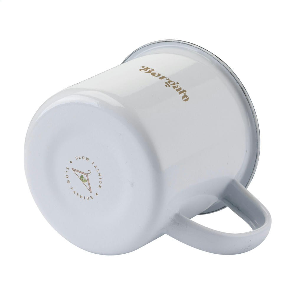 Retro Emaille Tasse 350 ml Werbeartikel