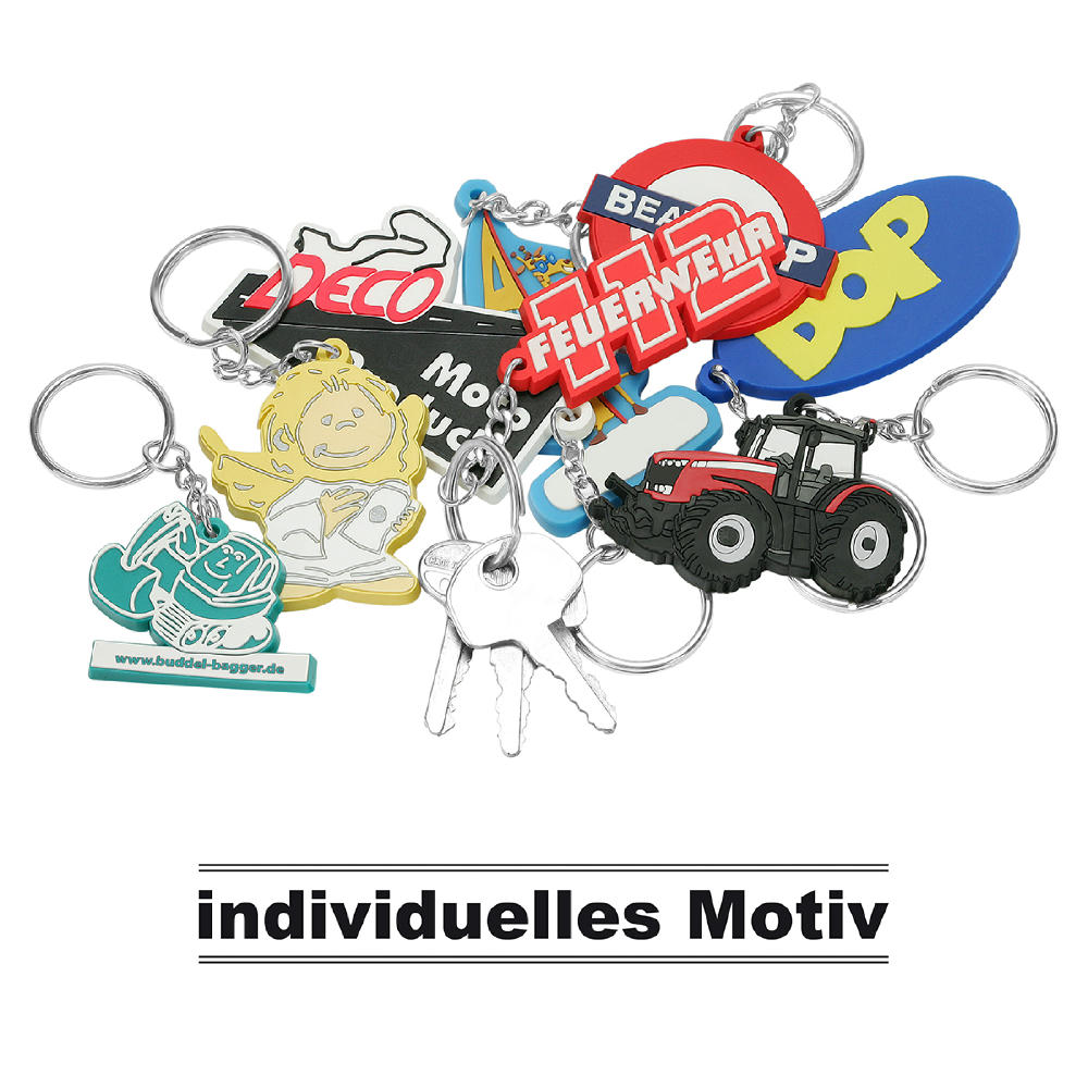 Product image Soft-PVC-Schlüsselanhänger, ø 51-60 mm Werbeartikel