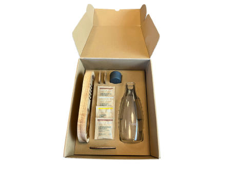 RETAP - Wooden Tray Set mit 0,5 Liter Edelstahl bottle Werbeartikel