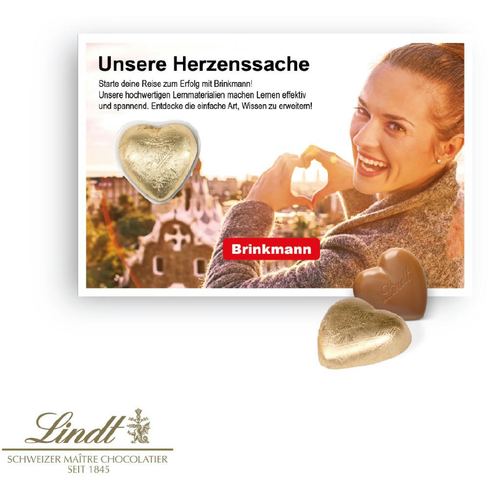 Product image SCHOKOKARTE MIT LINDT HERZ Werbeartikel