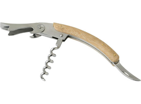 Kellnermesser mit Bambusverkleidung Lenny Werbeartikel