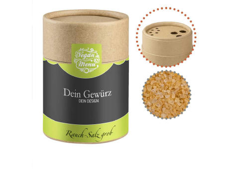 Product image Gewürzmischung Rauch-Salz grob, ca. 130g, Kraftpapierstreuer Midi Werbeartikel