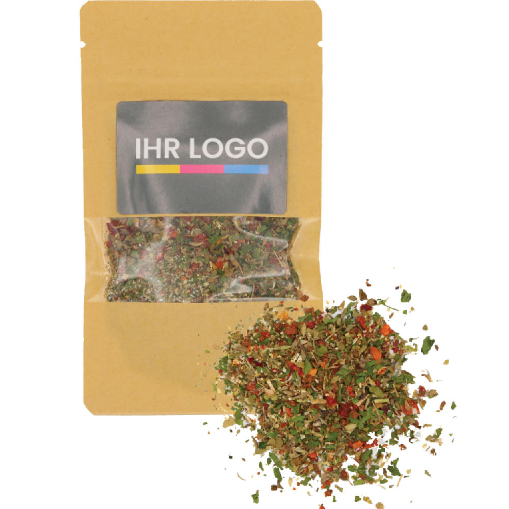 Product image Schafskäse Grillgewürz verpackt im Doypack Beutel klein Natur Werbeartikel