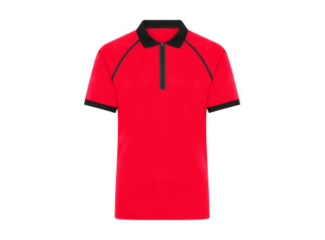 Men's Zip-Polo - Polo mit Reißverschluss aus Funktions-Polyester für Promotion, Sport und Freizeit bedrucken
