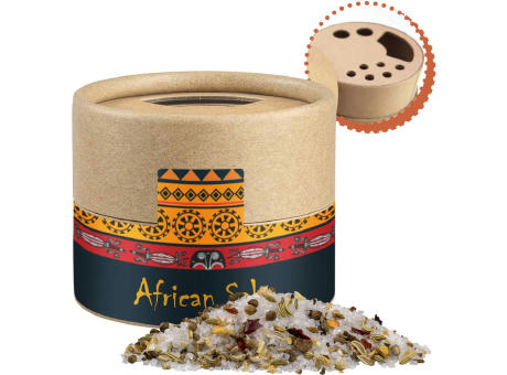 Afrikanisches Salz, ca. 50g, Kraftpapierstreuer Mini Werbeartikel