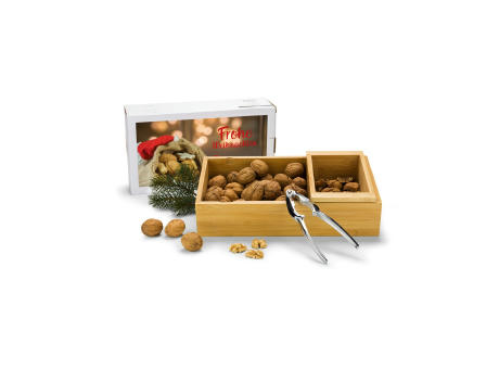 Product image Geschenkset / Präsenteset: Nuss-Nux, Nussknacker-Set mit 400 g Nüssen Werbeartikel