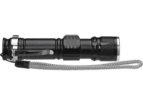 Lichtstarke Taschenlampe mit wiederaufladbarem Akku Werbeartikel