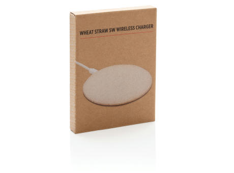 5W Weizenstroh Wireless Charger Werbeartikel