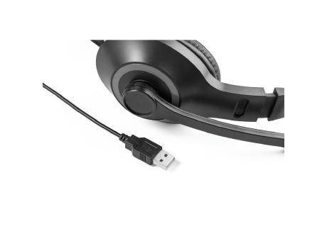 KILBY. Verstellbarer Kopfhörer mit Mikrofon aus ABS und PP Werbeartikel